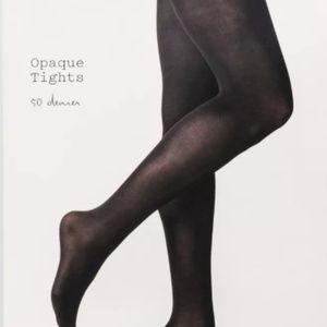 Women's 2pk 50D Opaque Tights - A New Day™ Black
